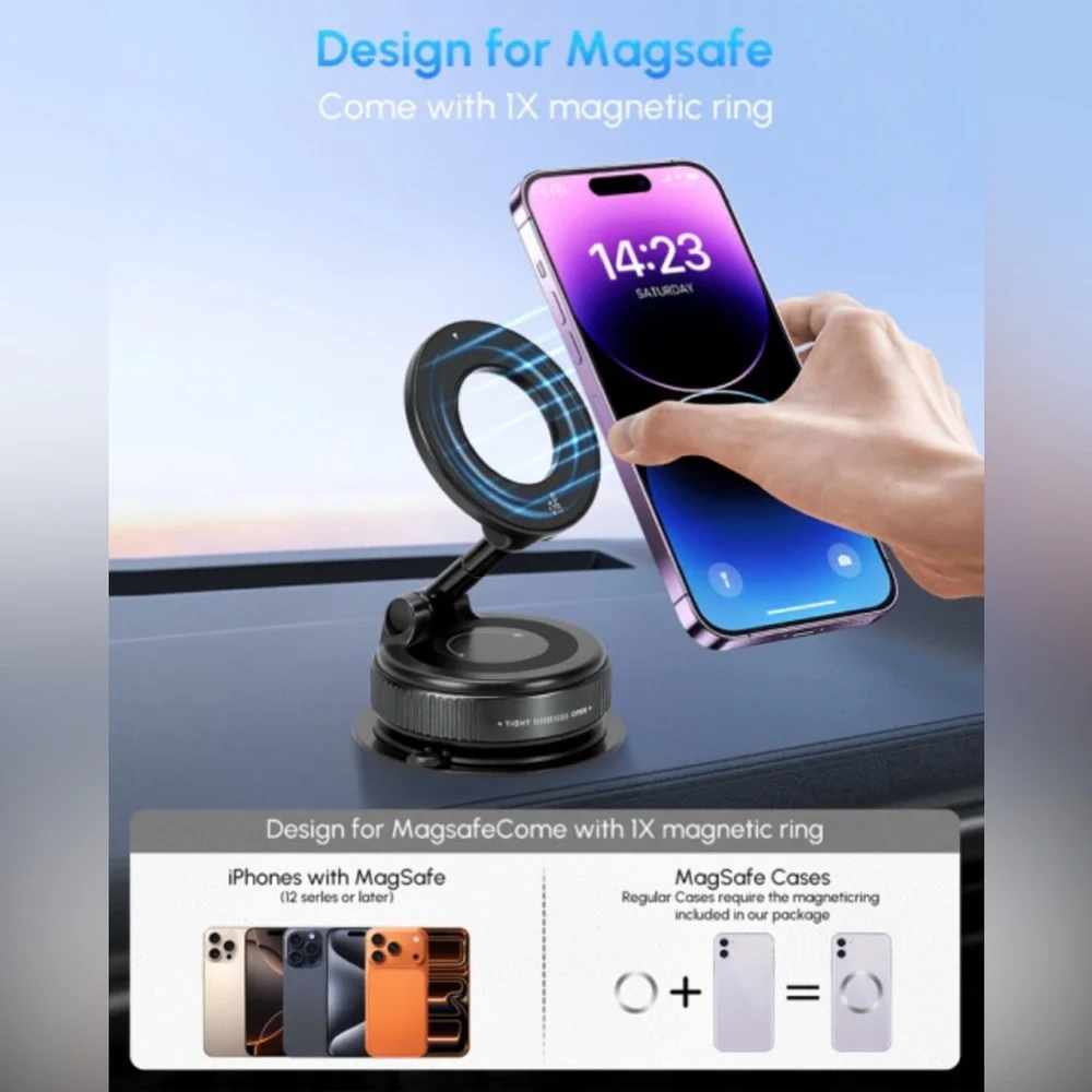 Universal Magnetic Phone Mount Stand - Black